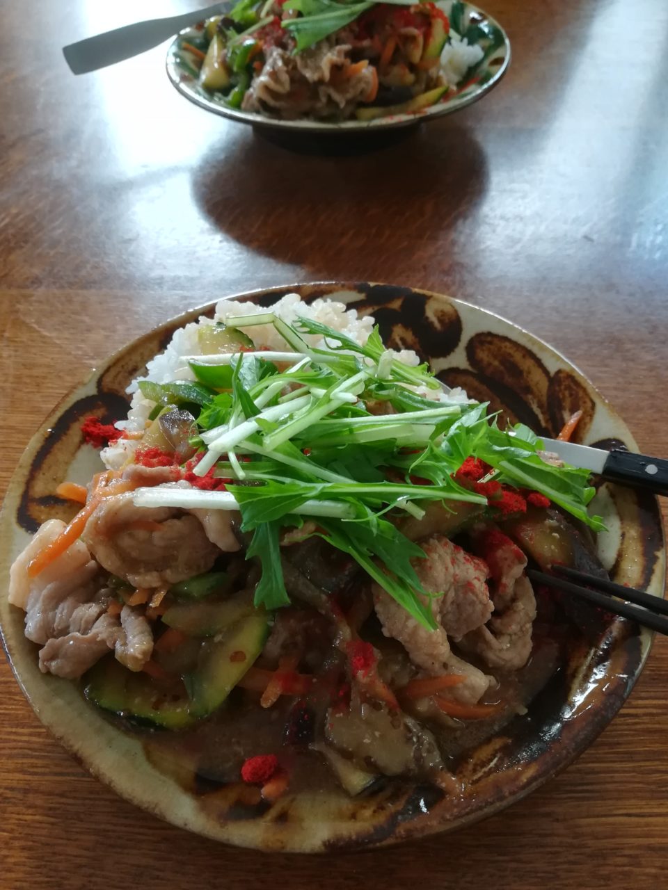 朝めしと昼めし